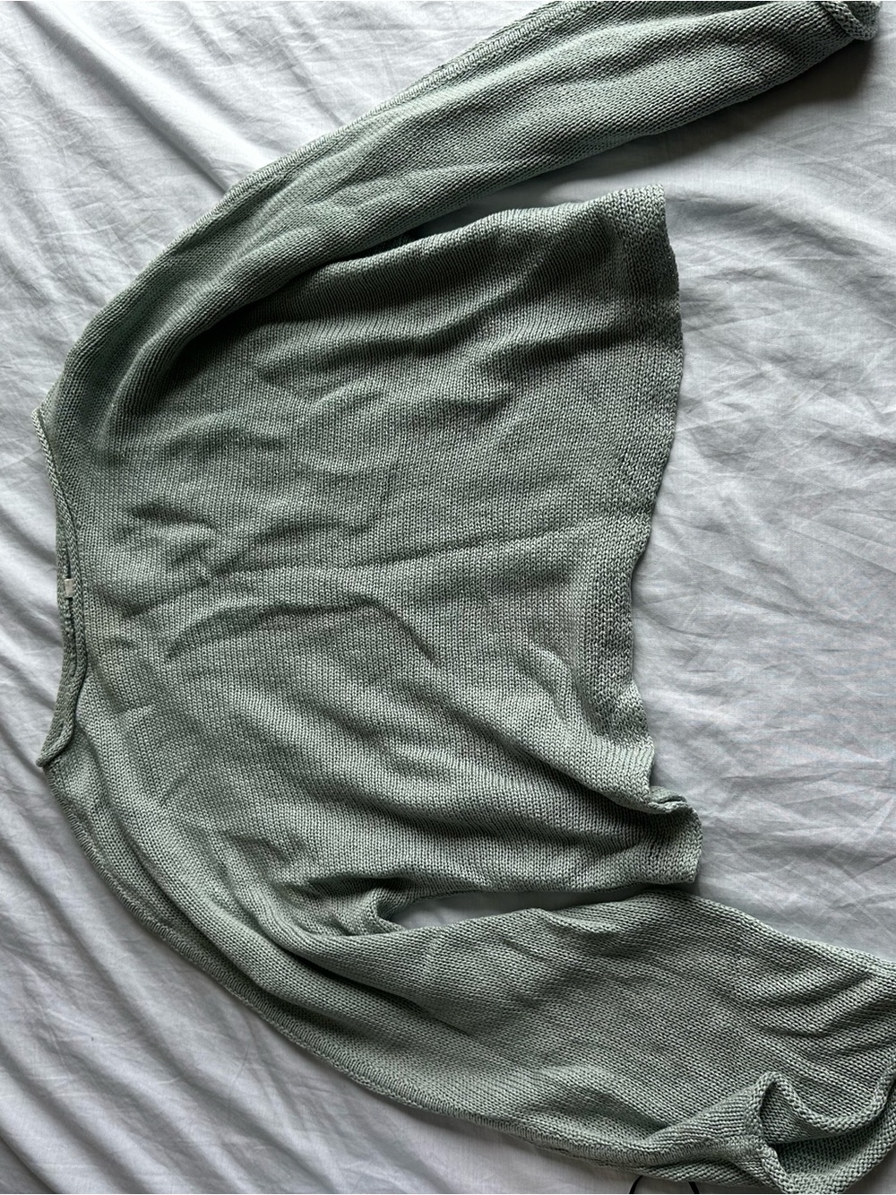 Babaton Sage Green Open-Knit Sweater